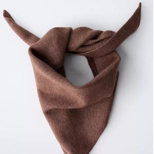 Zara Kids Brown Knit Bandana Scarf